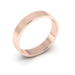 14K Rose Gold 4mm flat wedding band - DELLAFORA
