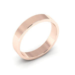 14K Rose Gold 4mm flat wedding band - DELLAFORA