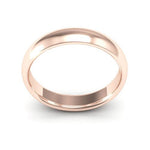 14K Rose Gold 4mm half round comfort fit wedding band - DELLAFORA