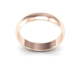 14K Rose Gold 4mm half round wedding band - DELLAFORA
