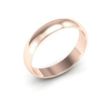 14K Rose Gold 4mm half round wedding band - DELLAFORA
