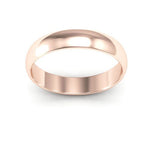 14K Rose Gold 4mm half round wedding band - DELLAFORA