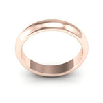 14K Rose Gold 4mm heavy weight half round wedding band - DELLAFORA