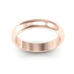 14K Rose Gold 4mm heavy weight half round wedding band - DELLAFORA
