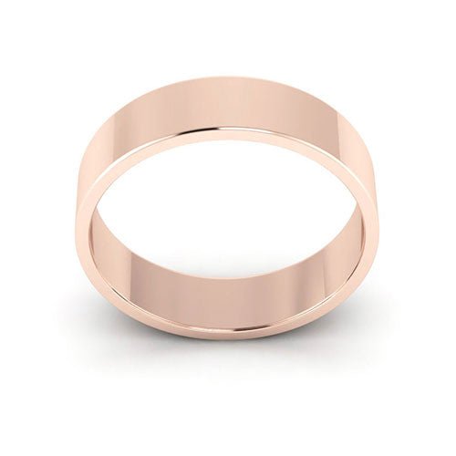 14K Rose Gold 5mm flat wedding band - DELLAFORA