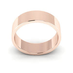 14K Rose Gold 6mm flat wedding band - DELLAFORA