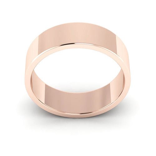 14K Rose Gold 6mm flat wedding band - DELLAFORA