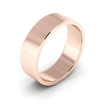 14K Rose Gold 6mm flat wedding band - DELLAFORA