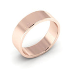 14K Rose Gold 6mm flat wedding band - DELLAFORA