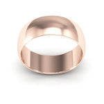 14K Rose Gold 7mm half round wedding band - DELLAFORA