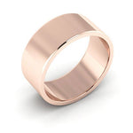 14K Rose Gold 8mm flat wedding band - DELLAFORA