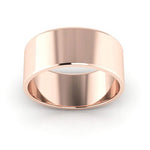 14K Rose Gold 8mm flat wedding band - DELLAFORA