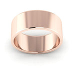 14K Rose Gold 8mm flat wedding band - DELLAFORA
