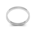 14K White Gold 2mm flat wedding band - DELLAFORA