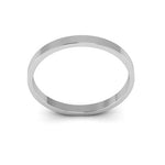 14K White Gold 2mm flat wedding band - DELLAFORA