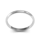 14K White Gold 2mm half round wedding band - DELLAFORA