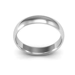 14K White Gold 4mm half round comfort fit wedding band - DELLAFORA