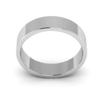 14K White Gold 5mm flat wedding band - DELLAFORA
