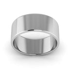 14K White Gold 8mm flat wedding band - DELLAFORA