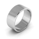 14K White Gold 8mm flat wedding band - DELLAFORA