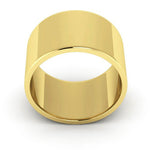 14K Yellow Gold 12mm flat wedding band - DELLAFORA