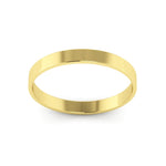 14K Yellow Gold 2.5mm extra light flat wedding bands - DELLAFORA