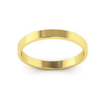 14K Yellow Gold 2.5mm flat wedding band - DELLAFORA