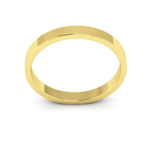 14K Yellow Gold 2.5mm flat wedding band - DELLAFORA