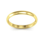 14K Yellow Gold 2.5mm half round comfort fit wedding band - DELLAFORA