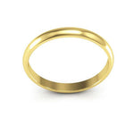14K Yellow Gold 2.5mm half round wedding band - DELLAFORA