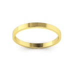 14K Yellow Gold 2mm flat wedding band - DELLAFORA
