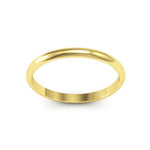 14K Yellow Gold 2mm half round wedding band - DELLAFORA