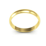 14K Yellow Gold 3mm half round wedding band - DELLAFORA