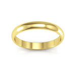 14K Yellow Gold 3mm half round wedding band - DELLAFORA