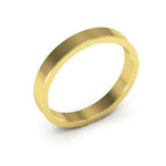 14K Yellow Gold 3mm heavy weight flat wedding band - DELLAFORA