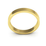 14K Yellow Gold 3mm heavy weight flat wedding band - DELLAFORA