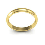 14K Yellow Gold 3mm heavy weight half round wedding band - DELLAFORA