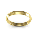 14K Yellow Gold 3mm knife edge comfort fit wedding band - DELLAFORA