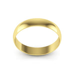 14K Yellow Gold 4mm extra light half round wedding bands - DELLAFORA