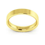 14K Yellow Gold 4mm flat comfort fit wedding band - DELLAFORA