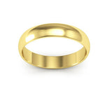 14K Yellow Gold 4mm half round wedding band - DELLAFORA