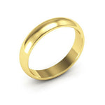 14K Yellow Gold 4mm half round wedding band - DELLAFORA