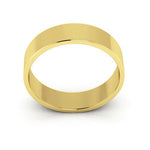 14K Yellow Gold 5mm flat wedding band - DELLAFORA