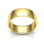 14K Yellow Gold 7mm low dome comfort fit wedding band - DELLAFORA