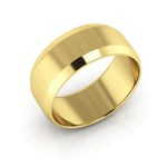 14K Yellow Gold 8mm beveled edge wedding band - DELLAFORA