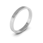 18K White Gold 2.5mm flat wedding band - DELLAFORA
