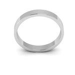 18K White Gold 3mm flat wedding band - DELLAFORA