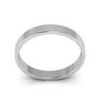18K White Gold 3mm flat wedding band - DELLAFORA