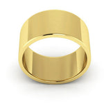 18K Yellow Gold 10mm flat wedding band - DELLAFORA