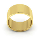 18K Yellow Gold 10mm flat wedding band - DELLAFORA